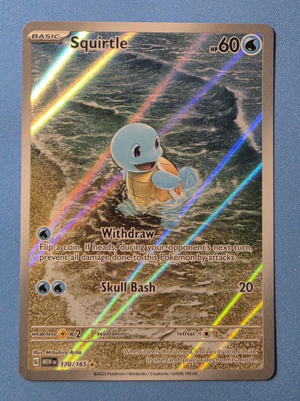 Pokemon Squirtle 170/165 SV 151 Holo Illustration Rare Full Art English